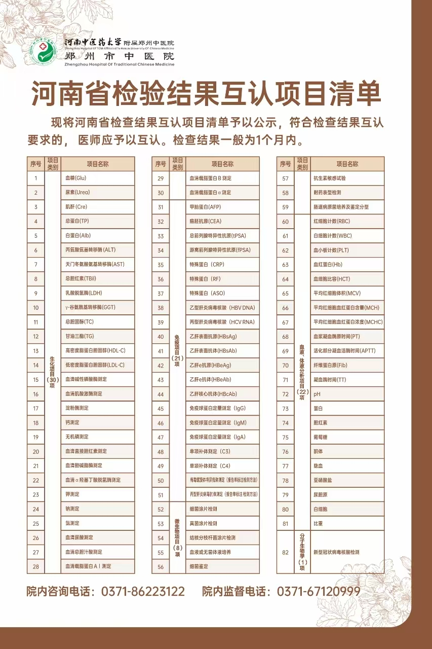 郑州市中医院全面落实检查检验 结果互认